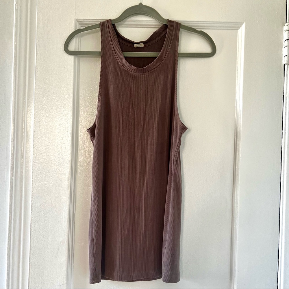 Aritzia Wilfred Free Ribbed Purple Tank Top Sz. S